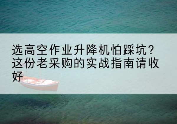 布尔津高空作业升降机厂家推荐-选高空作业升降机怕踩坑？这份老采购的实战指南请收好